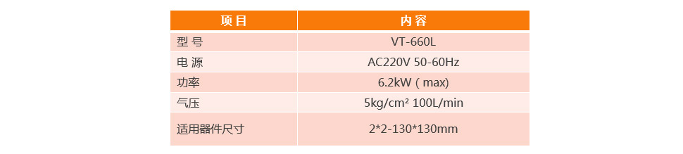 全自動(dòng)BGA除錫機(jī)VT-660L產(chǎn)品參數(shù)